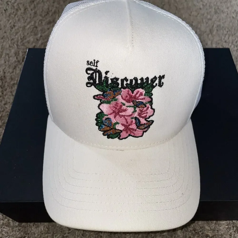 Trucker Hat Self Discover in White